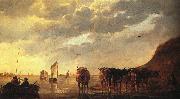 CUYP, Aelbert Herdsman with Cows by a River dfg oil painting